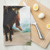 Junge auf einem RAM Francisco José de Goya Handtuch (Viertel Falte)