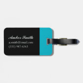 Junge auf Fahrrad 3 Gepäckanhänger (Rückseite horizontal)