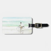 Junge auf Fahrrad Gepäckanhänger (Vorderseite horizontal)