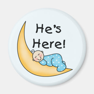 Junge auf Mond ist er hier Magnet