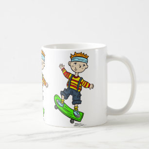 Junge auf Skateboard Kaffeetasse