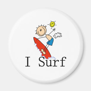 Junge auf Surfbrett Magnet
