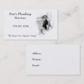 JUNGE AUF TÖPFCHEN: Klempner GESCHÄFT: Visitenkarte (Vorne/Hinten)