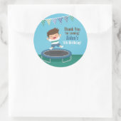 Junge auf Trampolin Kindergeburtstag Danke Sticker (Tasche)