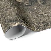 Junge aus den 1890er Jahren sitzt auf St Bernard D Geschenkpapier (Rolleneckpunkt)