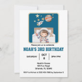 Junge & äußere Räume, Niedliche einfache Wasserfar Einladung (Vorderseite)