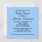 Junge Baby angepasste Ultraschallfoto-Vorlage Einladung (Rückseite)