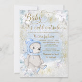 Junge Baby seine kalte Außendusche einladen Einladung (Vorderseite)