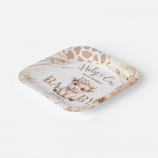 Junge Babydusche Boho Geschlecht neutral Pappteller (Gewinkelt)