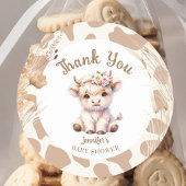 Junge Babydusche Boho Geschlecht neutral Runder Aufkleber