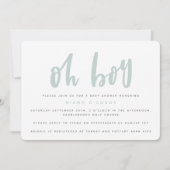 Junge, Babydusche Party Einladung (Vorderseite)