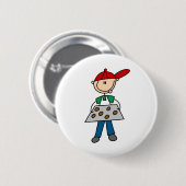 Junge backt Kekse Knopf Button (Vorne & Hinten)