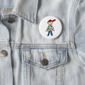 Junge backt Kekse Knopf Button (Beispiel)