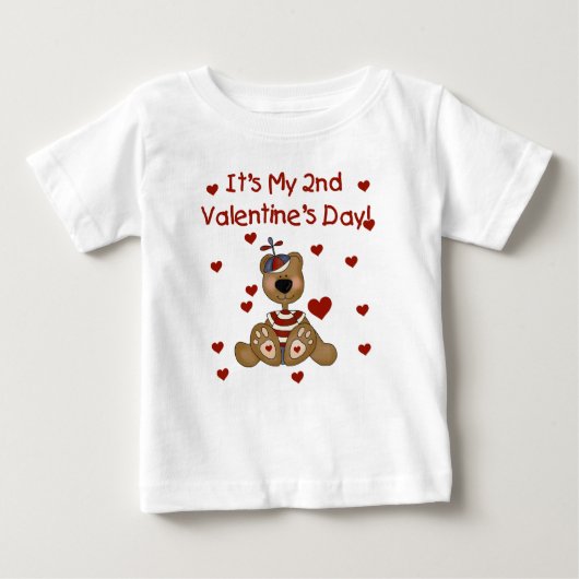 Junge Bären 2. Valentinstag Baby T-shirt (Vorderseite)