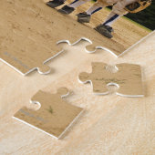 Junge Baseball-Spieler, die teilweise von Puzzle (Seite)