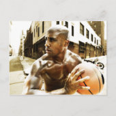 Junge Basketball Postkarte (Vorderseite)