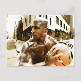 Junge Basketball Postkarte