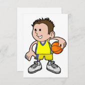 Junge Basketball-Spieler-Einladungen Einladung (Vorne/Hinten)