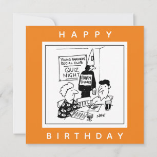 Junge Bauern haben einen ruhigen nächtlichen Carto Karte