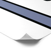 Junge bei Fußgängerüberquerung mit rotem Stoppsign Poster (Ecke)