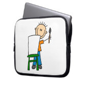 Junge beim Malen Laptopschutzhülle (Vorderseite Links)