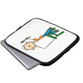 Junge beim Malen Laptopschutzhülle (Vorne Knopf)
