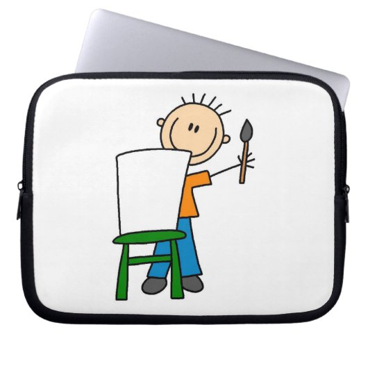 Junge beim Malen Laptopschutzhülle (Vorderseite)