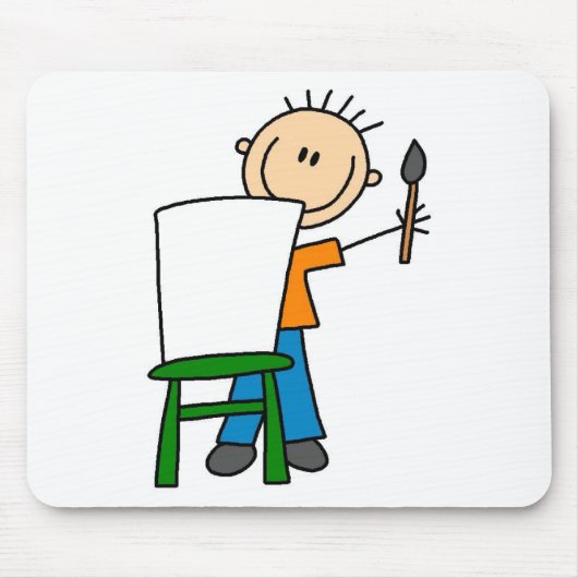 Junge beim Malen Mousepad (Vorne)