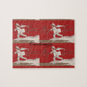 Junge beim Skaten Vintage Thunder_Cove Weihnachten Puzzle