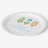 Junge Bereit zum Pop Sommer Baby Dusche Pappteller (Schrägansicht)