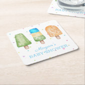 Junge Bereit zum Pop Sommer Baby Dusche Rechteckiger Pappuntersetzer (angewinkelt)