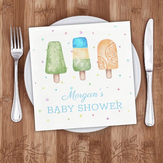 Junge Bereit zum Pop Sommer Baby Dusche Serviette