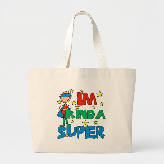Junge bin ich ein bisschen Super Jumbo Stoffbeutel (Vorne)