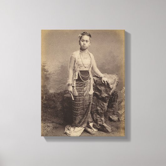 Junge birmanische Frau, c.1875 Leinwanddruck (Vorderseite)