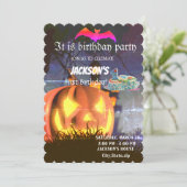 Junge BIRTHADAY EINLADUNG (Stehend Vorderseite)