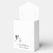 Junge blaue niedliche Storchendusche Geschenkschachtel (Geöffnet)