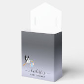 Junge blaue Storchendusche Geschenkschachtel (Geöffnet)