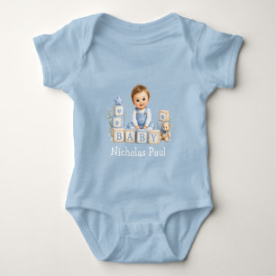 Junge blockiert Babyparty  Baby Strampler