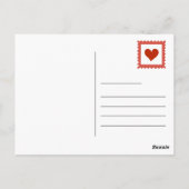 Junge Blume Valentinstag Postkarte (Rückseite)