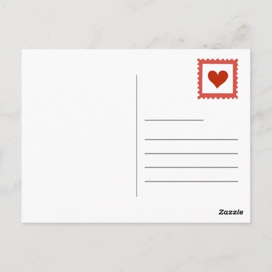 Junge Blume Valentinstag Postkarte (Rückseite)