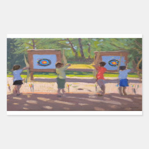 Junge Bogenschützen 2012 Rechteckiger Aufkleber