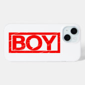 Junge Briefmarke Case-Mate iPhone Hülle (Rückseite (Horizontal))