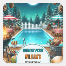 Junge bruh Barbeque Winter Pool Party 13. Geburtst