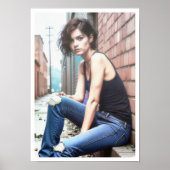 Junge Brünette Poster (Vorne)