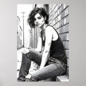 Junge Brünette Poster (Vorne)