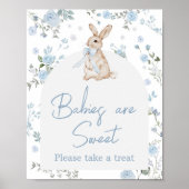 Junge Bunny Baby Dusche Babys sind süß Poster (Vorne)