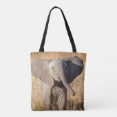 Junge Bush-Elefant Tasche (Rückseite)