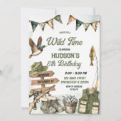 Junge Camouflage Jung Geburtstag Einladung (Vorderseite)