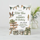 Junge Camouflage Jung Geburtstag Einladung (Stehend Vorderseite)