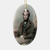 Junge Charles Darwin-Porträt-Oval-Verzierung Keramik Ornament (Rechts)